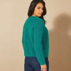 Paletotvest in zacht fantasietricot