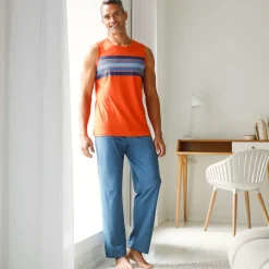 Pantalon pyjama coton uni