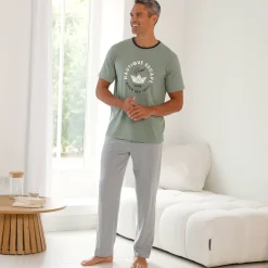 Pantalon pyjama coton uni