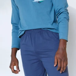 Pantalon pyjama coton uni