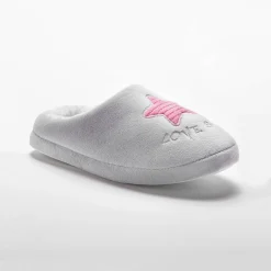 Pantoffels in fleece - geborduurde ster