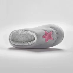 Pantoffels in fleece - geborduurde ster