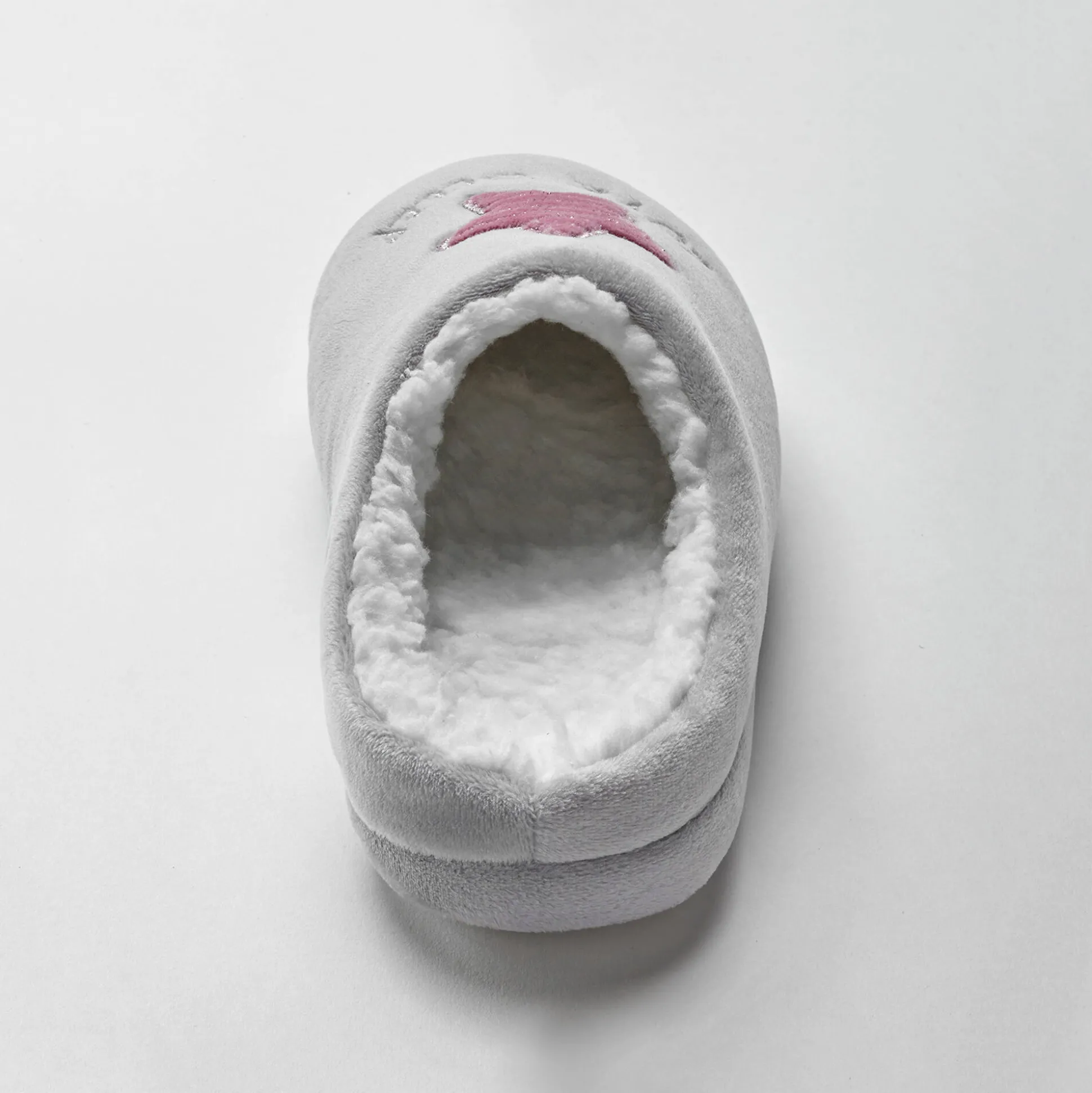 Pantoffels in fleece - geborduurde ster