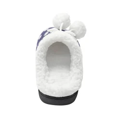 Pantoffels in fleece met bolletjesprint