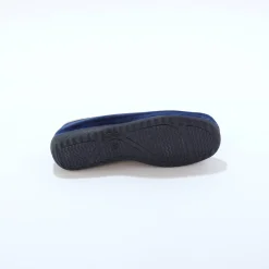 Pantoffels in velours, contrastbiesje