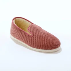 Pantoffels in velours met wolvoering