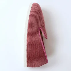 Pantoffels in velours met wolvoering