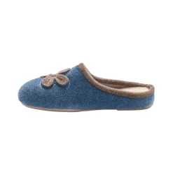Pantoffels met opgelegde bloem - comfortabele breedte