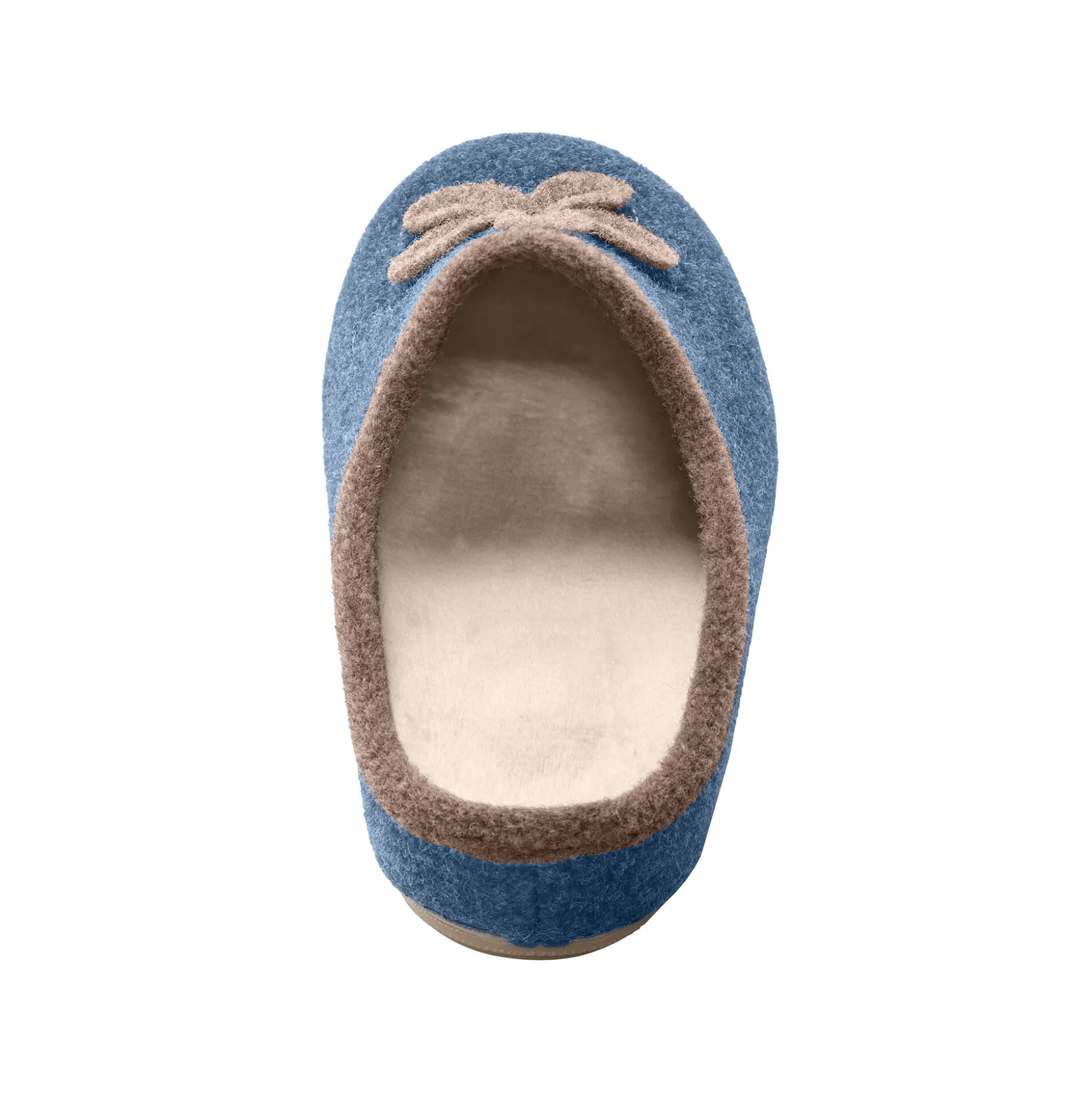Pantoffels met opgelegde bloem - comfortabele breedte