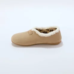 Pantoffels met rand, binnenkant met luipaardprint