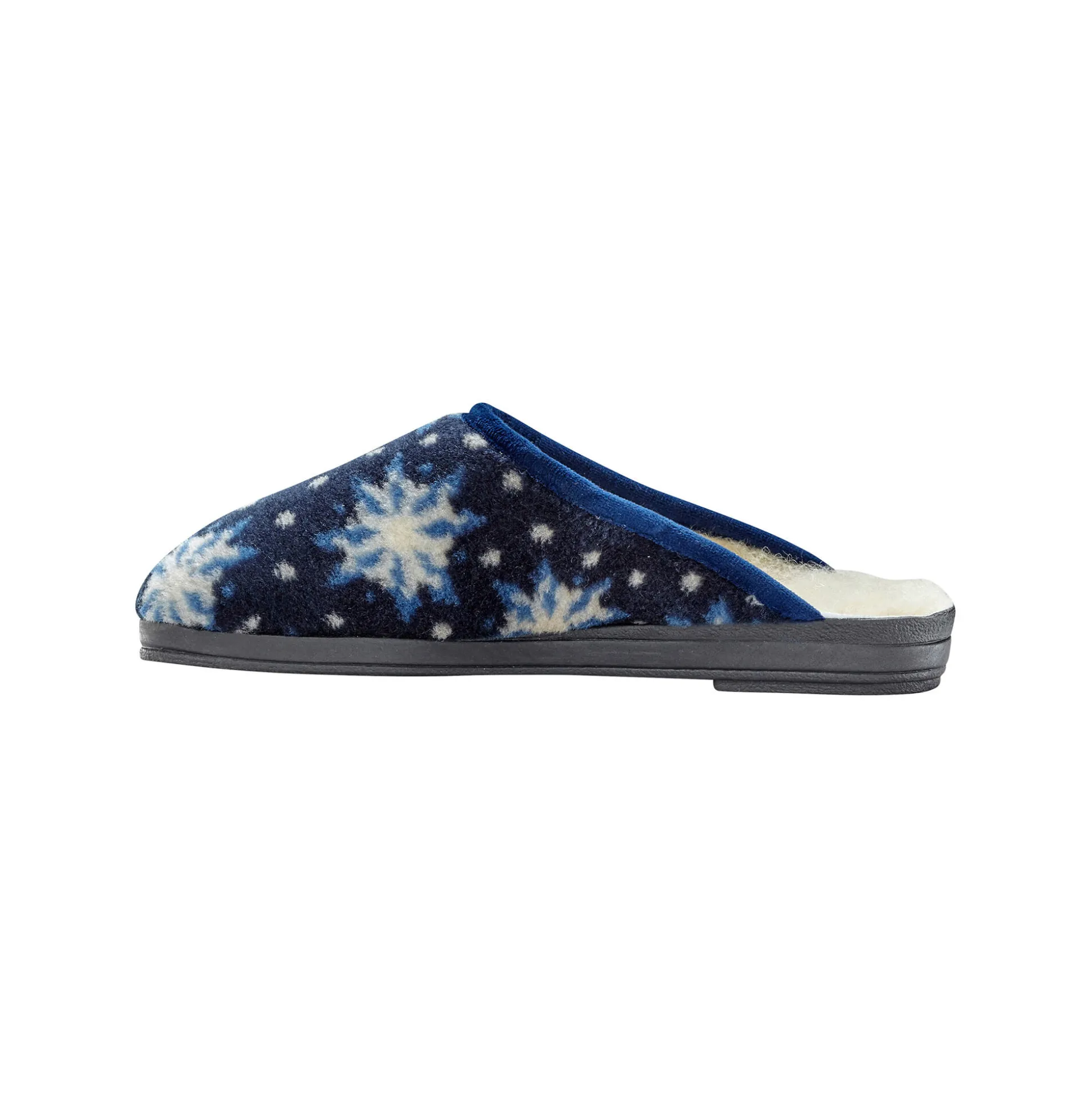Pantoffels met sneeuwvlokkenmotief - wolvoering