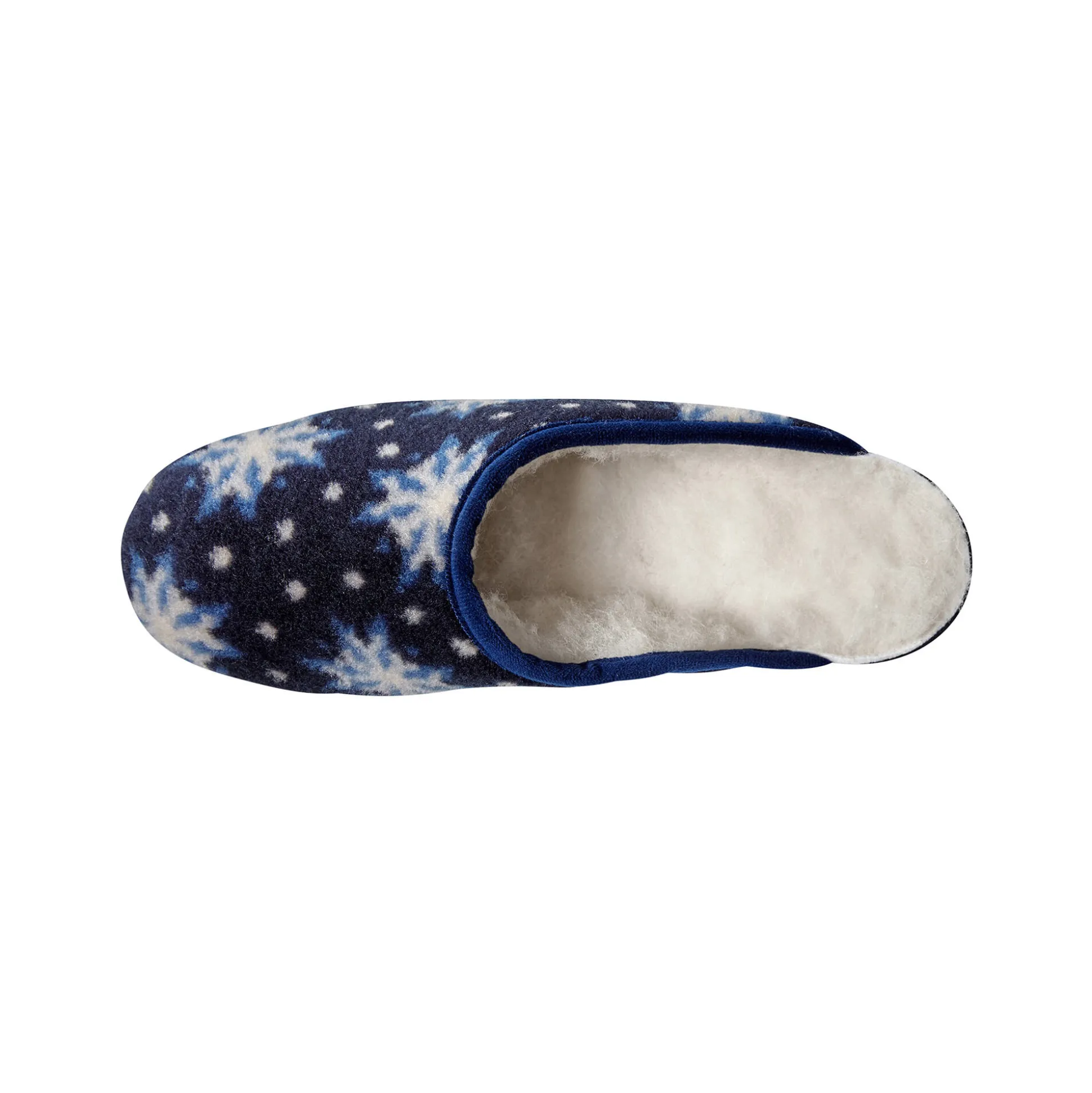Pantoffels met sneeuwvlokkenmotief - wolvoering
