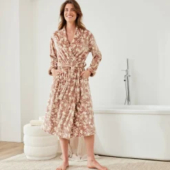 Peignoir in velours met bloemenprint