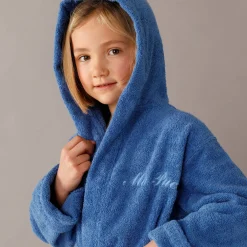 Personaliseerbare badjas met kap in badstof, kinderen