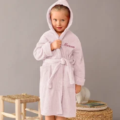 Personaliseerbare badjas met kap in badstof, kinderen