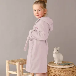 Personaliseerbare badjas met kap in badstof, kinderen