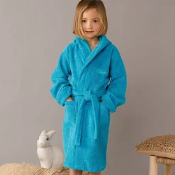 Personaliseerbare badjas met kap in badstof, kinderen