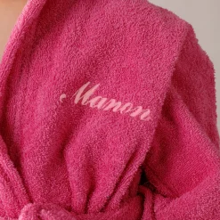 Personaliseerbare badjas met kap in badstof, kinderen