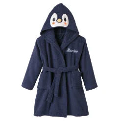 Personaliseerbare "pinguïn" kinderbadjas, met kap