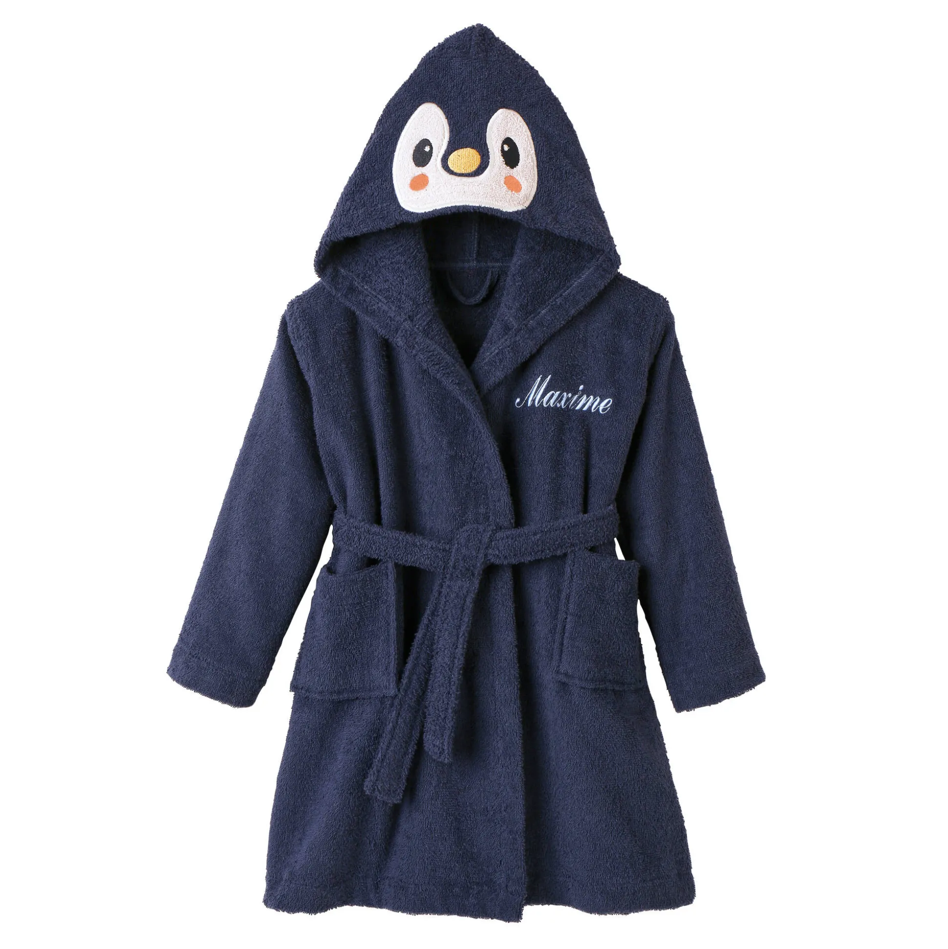 Personaliseerbare "pinguïn" kinderbadjas, met kap