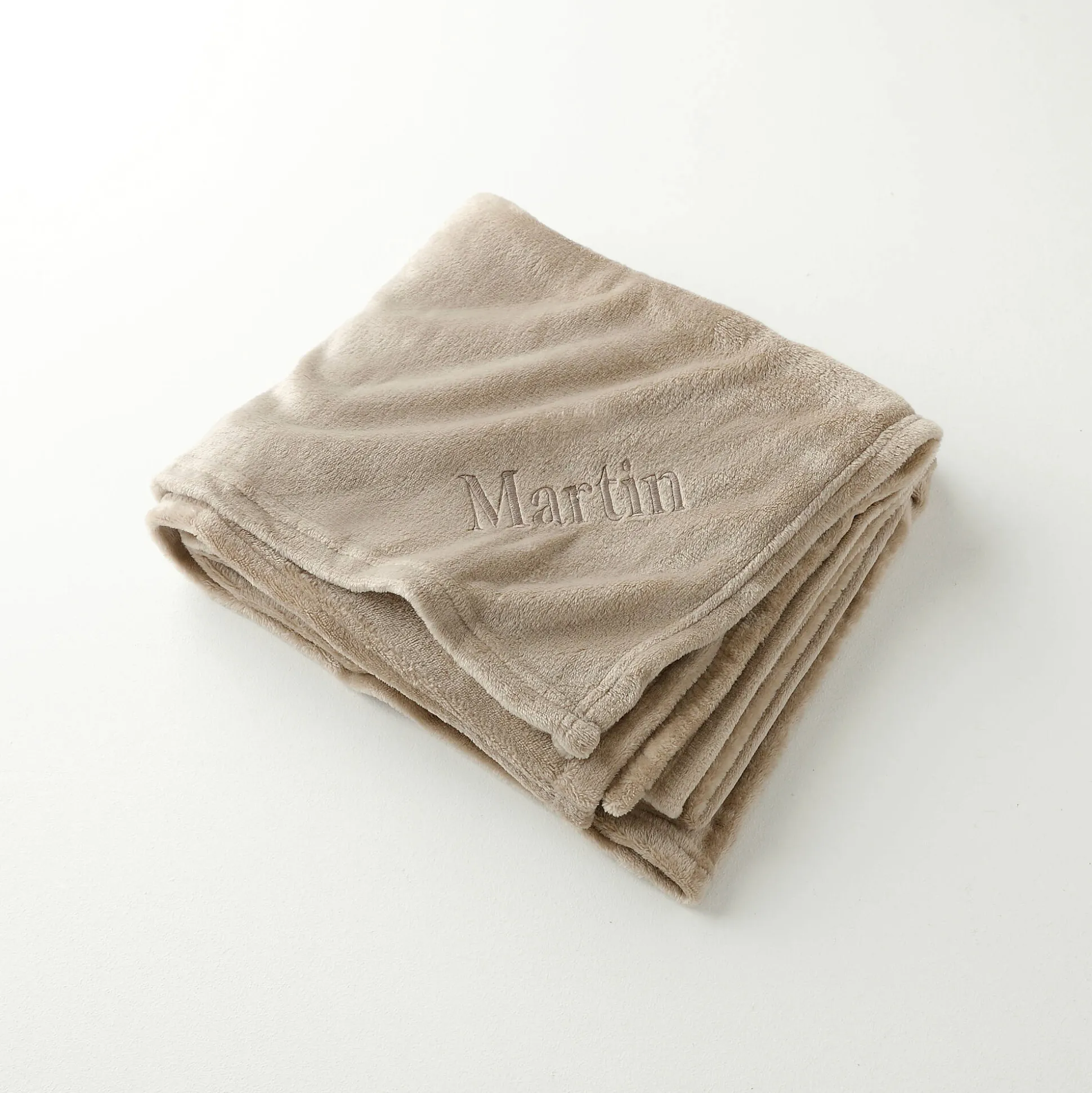 Personaliseerbare plaid in fleece, pluchen touch