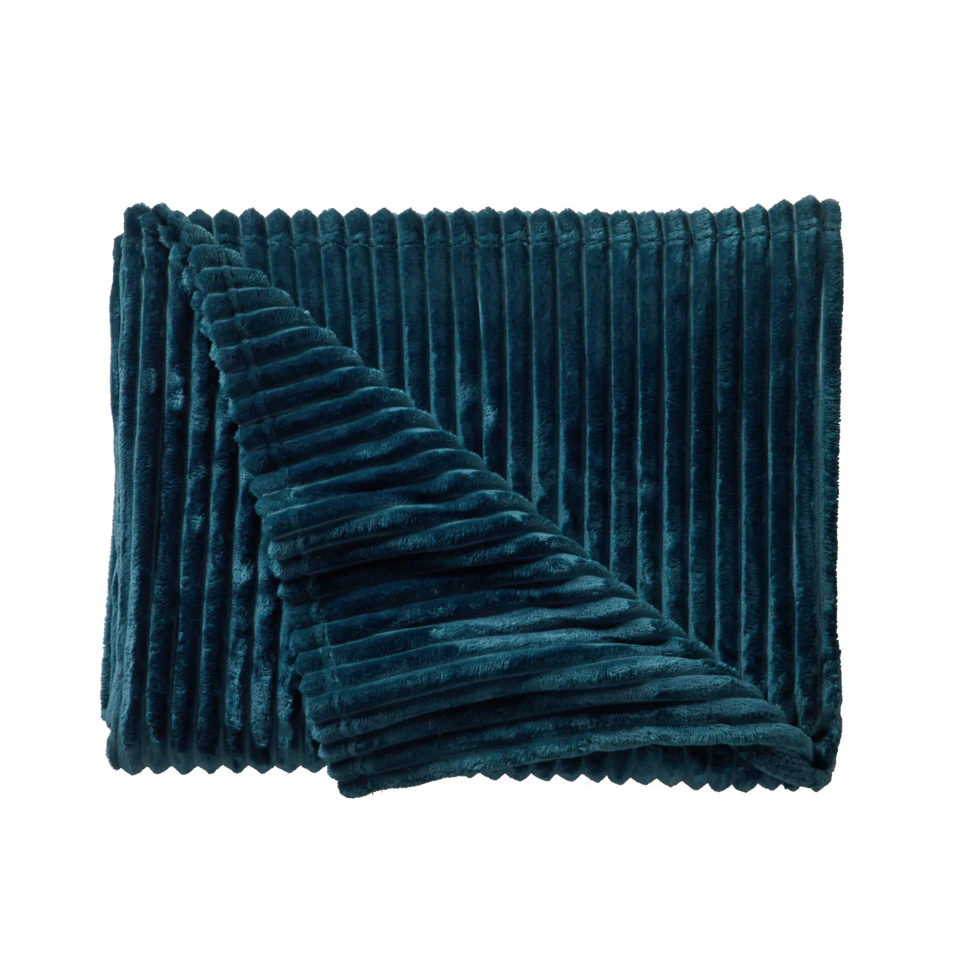 Plaid met ribbeleffect en pluchetouch