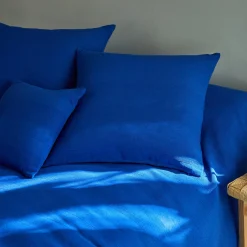Plaid of sprei, effen katoen met artisanaal weefsel