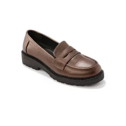 Platte ballerina's in microvezel