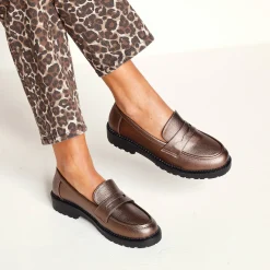 Platte ballerina's in microvezel