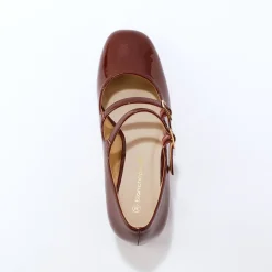 Platte ballerina's in microvezel