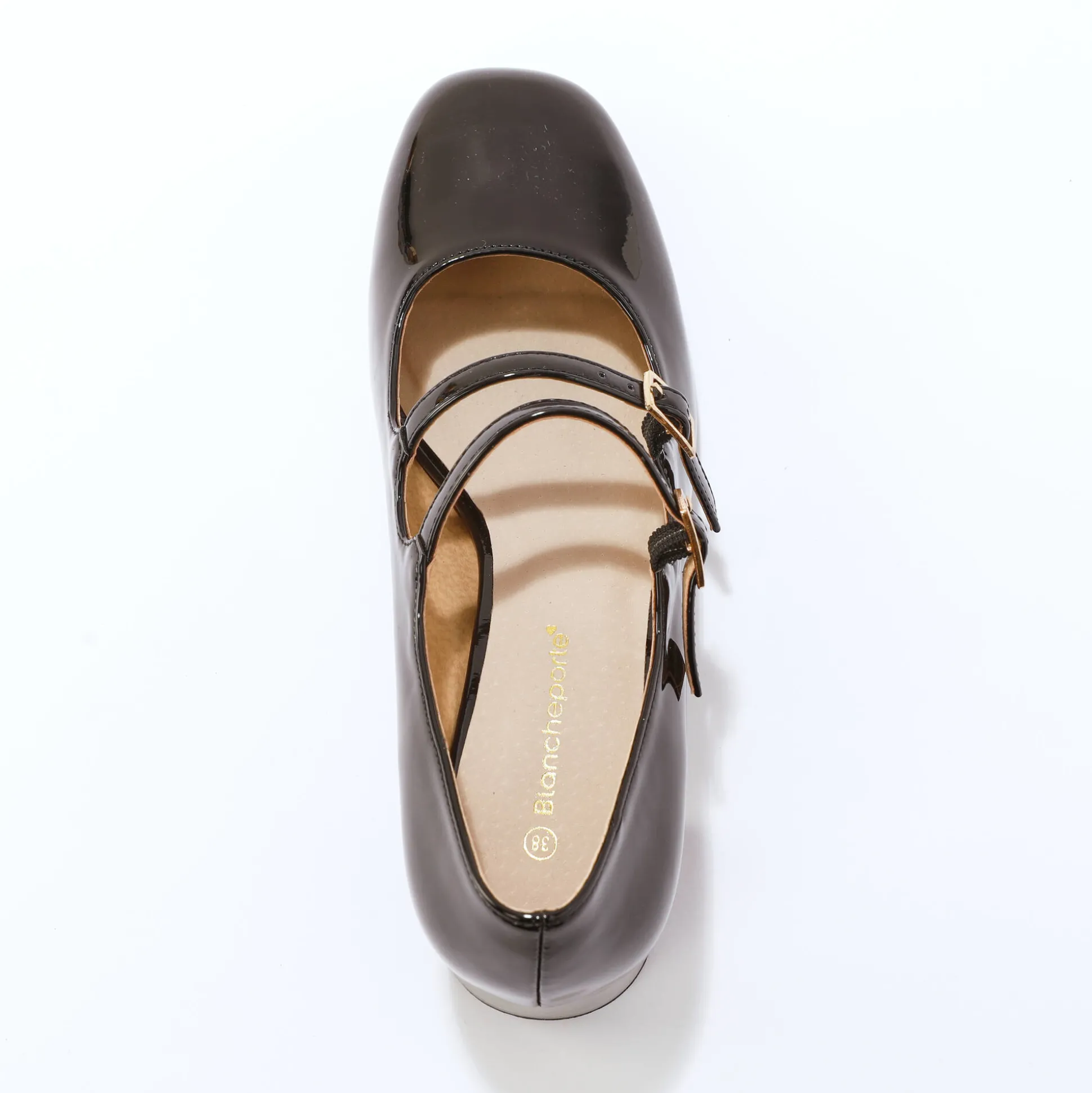 Platte ballerina's in microvezel