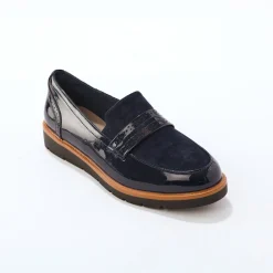 Platte ballerina's in microvezel