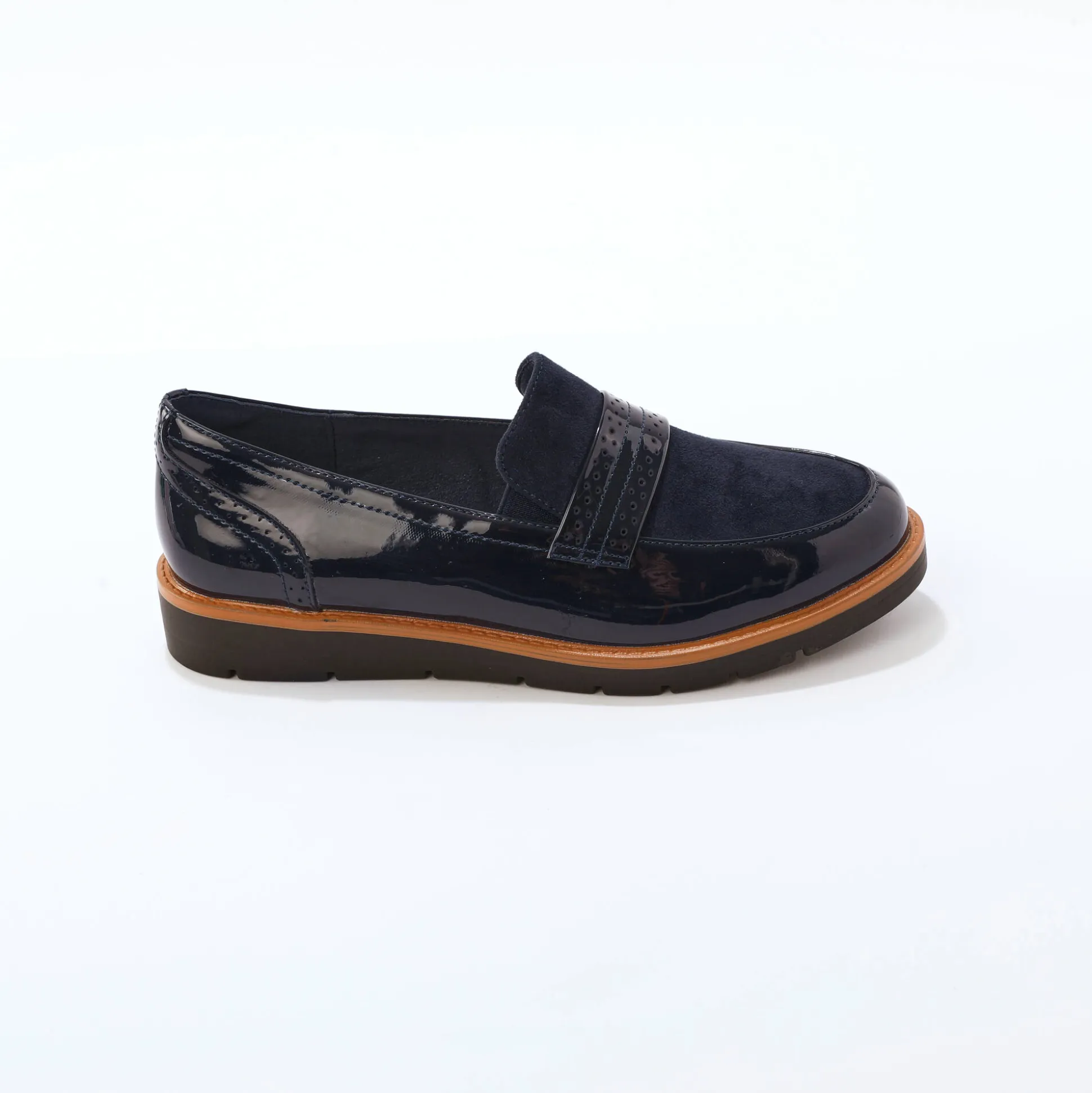 Platte ballerina's in microvezel