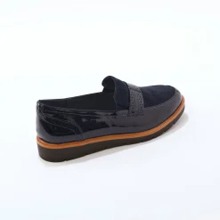 Platte ballerina's in microvezel