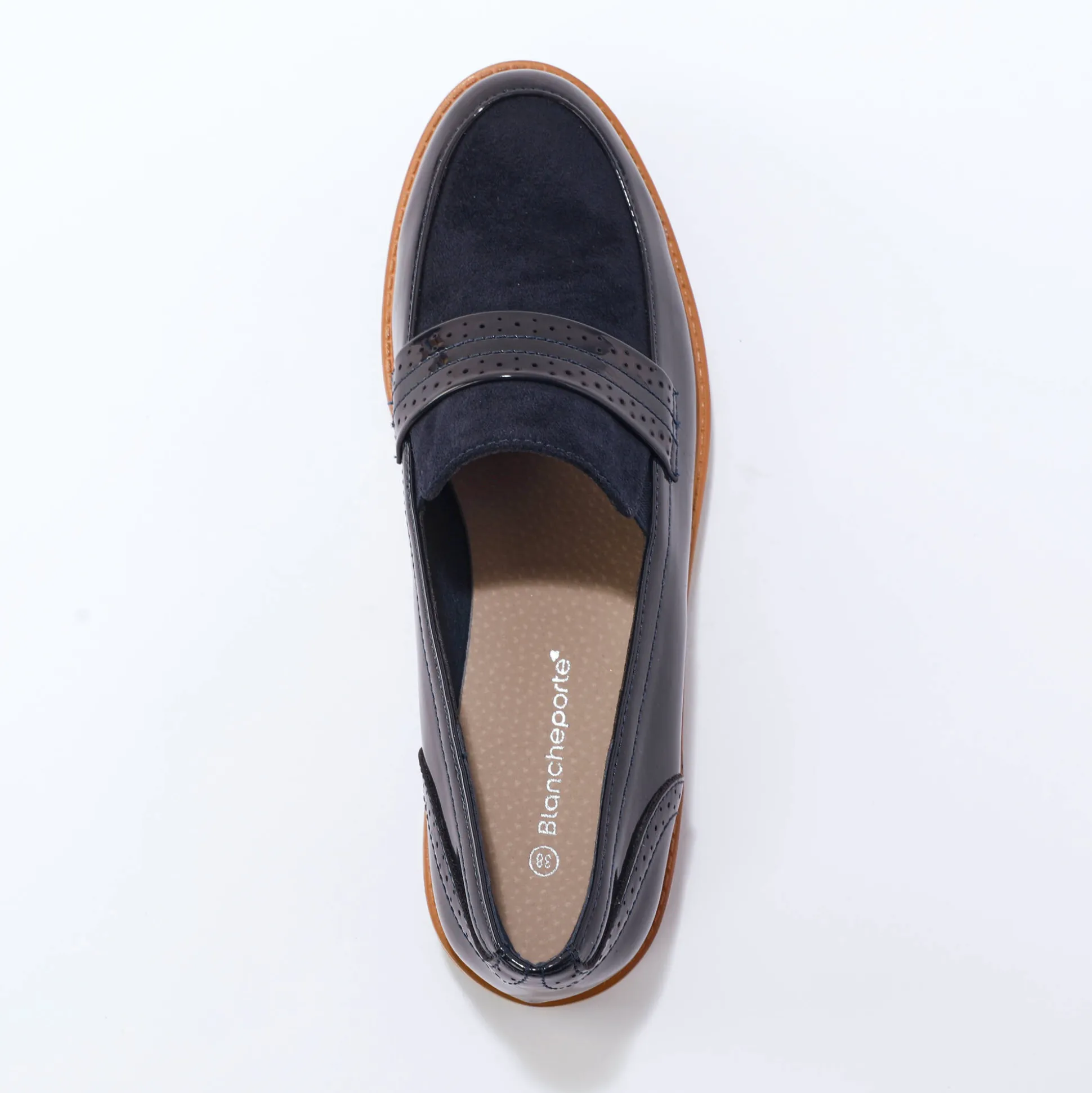 Platte ballerina's in microvezel