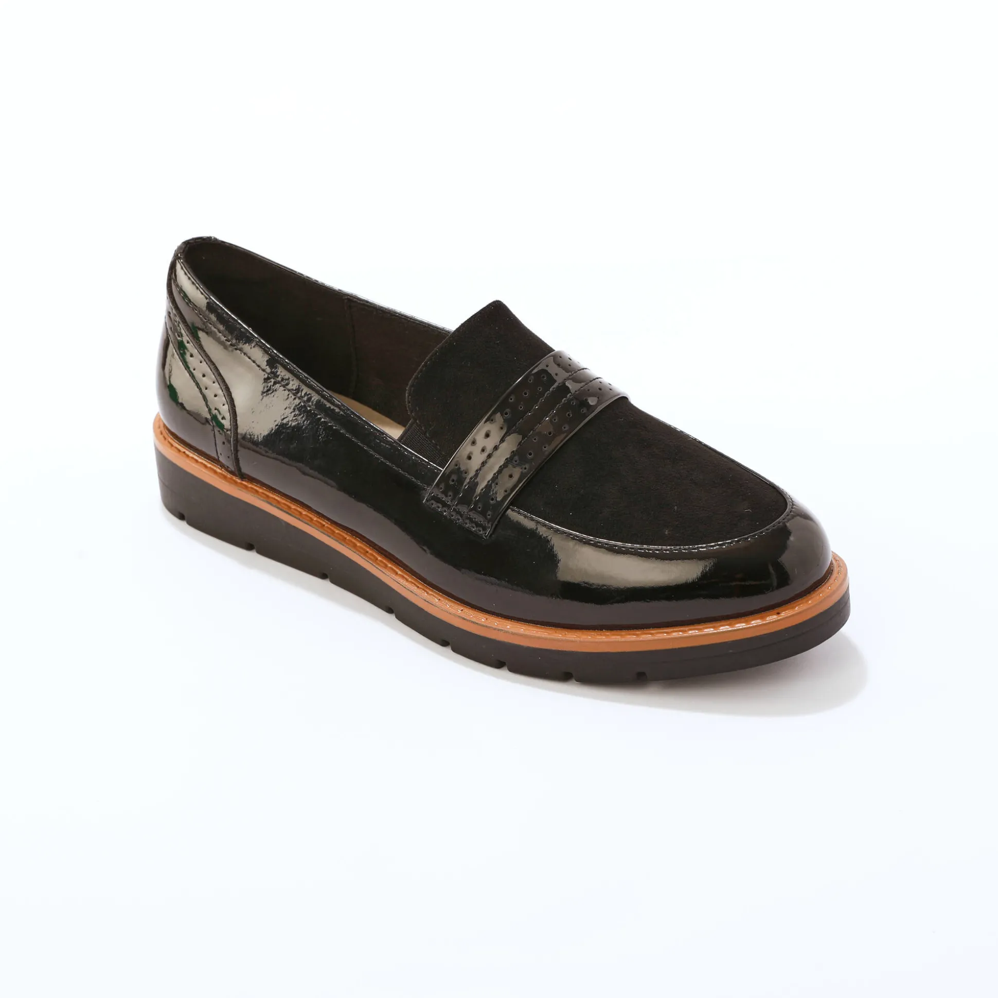 Platte ballerina's in microvezel