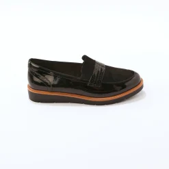 Platte ballerina's in microvezel