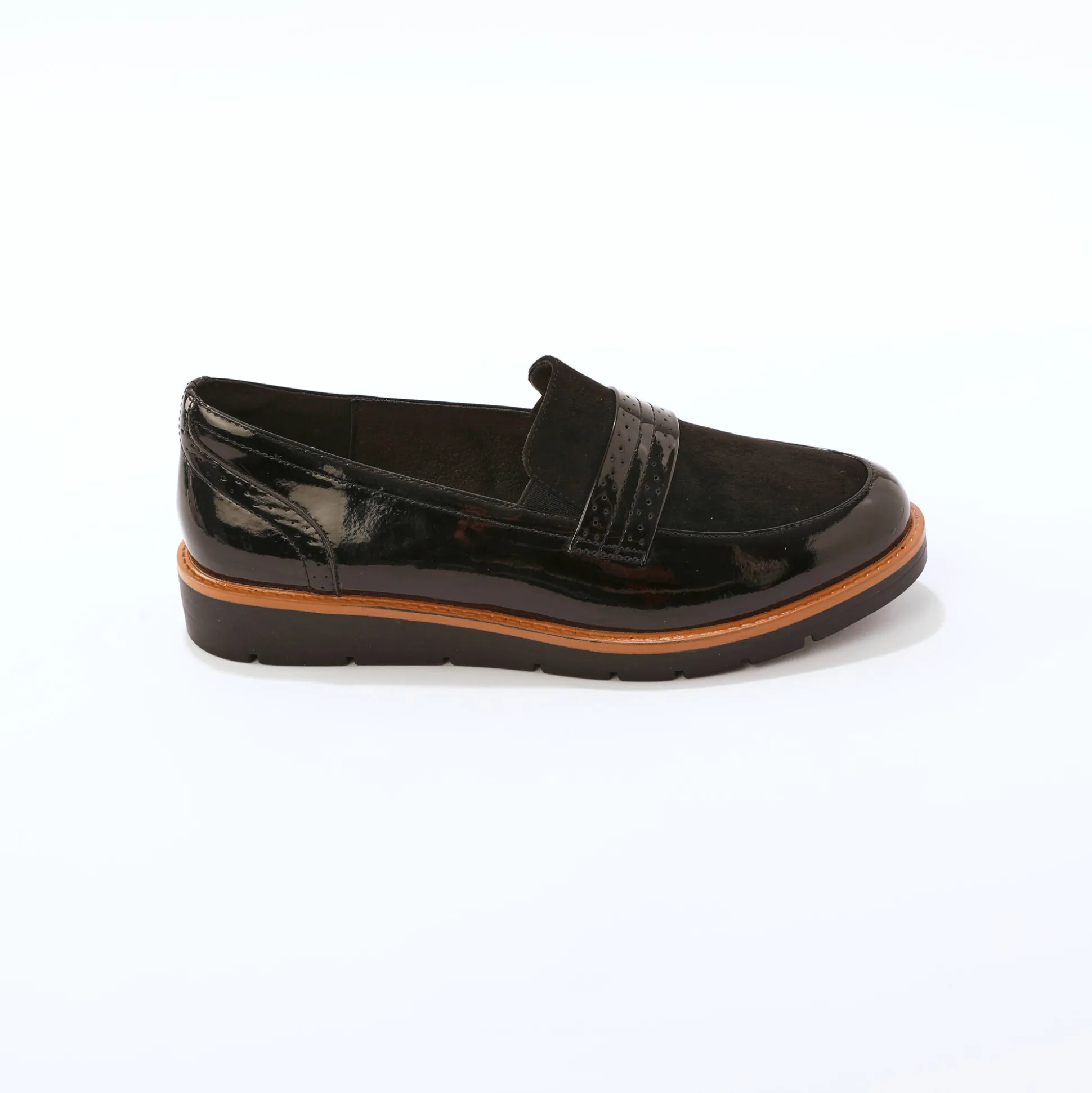 Platte ballerina's in microvezel