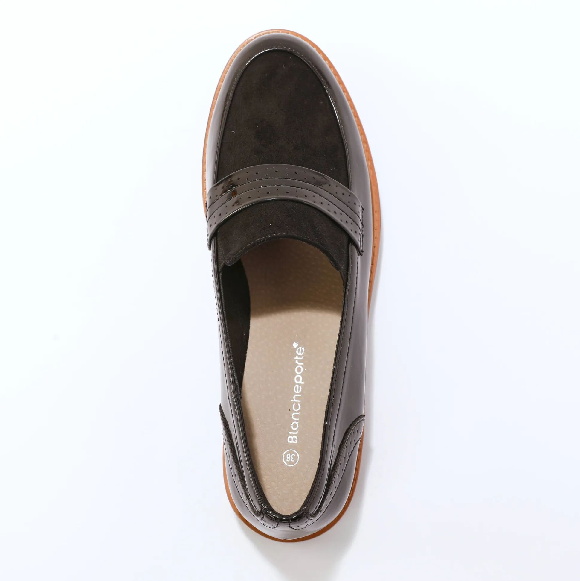 Platte ballerina's in microvezel