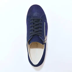 Platte ballerina's in microvezel
