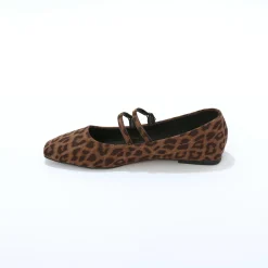 Platte ballerina's, luipaardmotief
