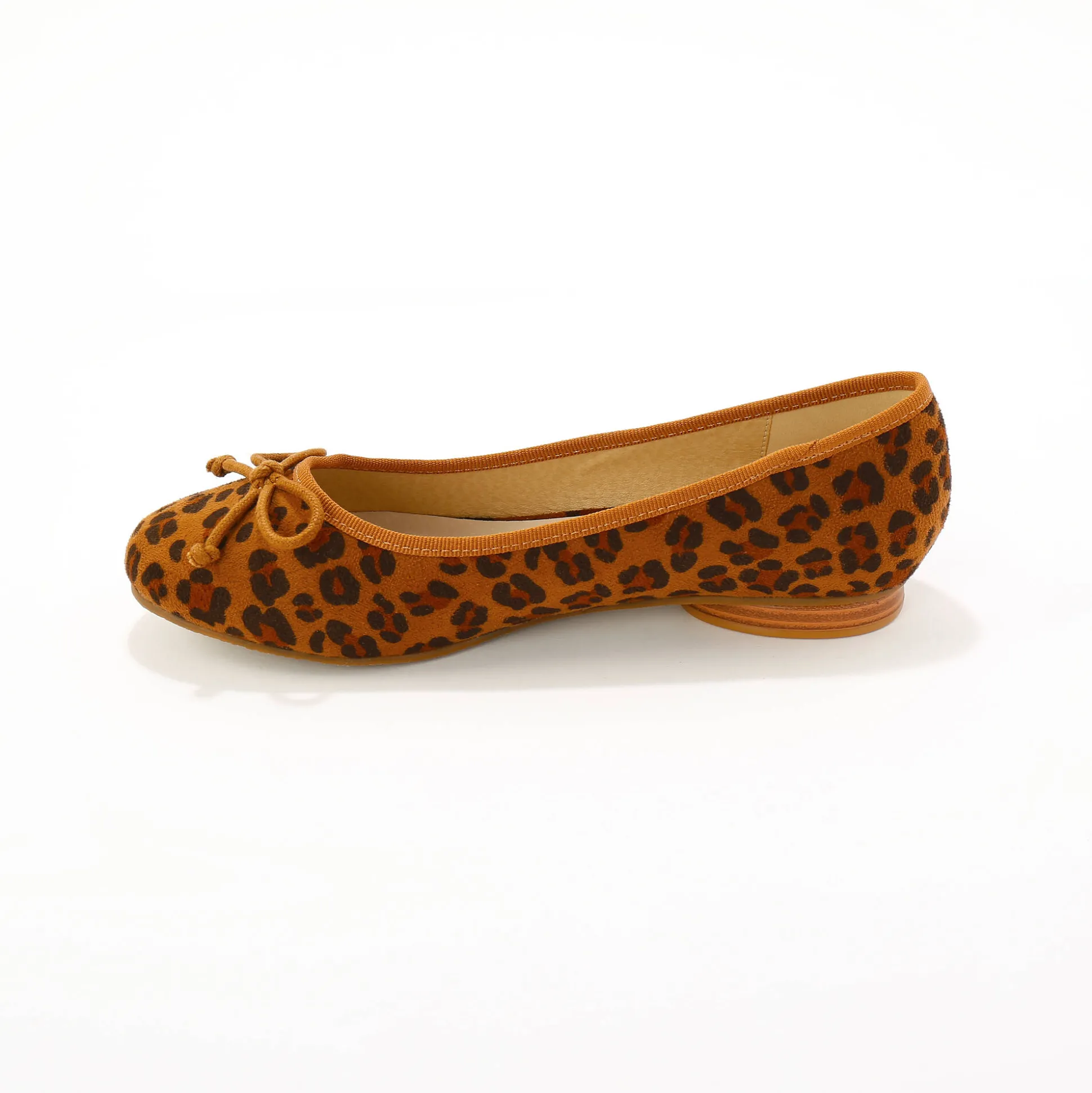 Platte ballerina's met luipaardprint