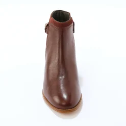 Platte boots in leer