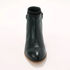 Platte boots in leer