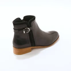 Platte boots in leer
