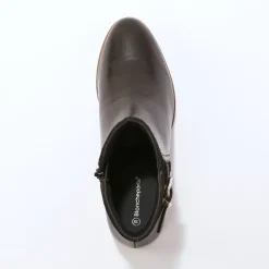 Platte boots in leer