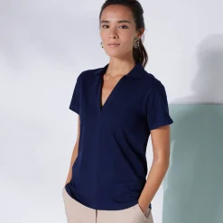 Polo met korte mouwen in jerseytricot