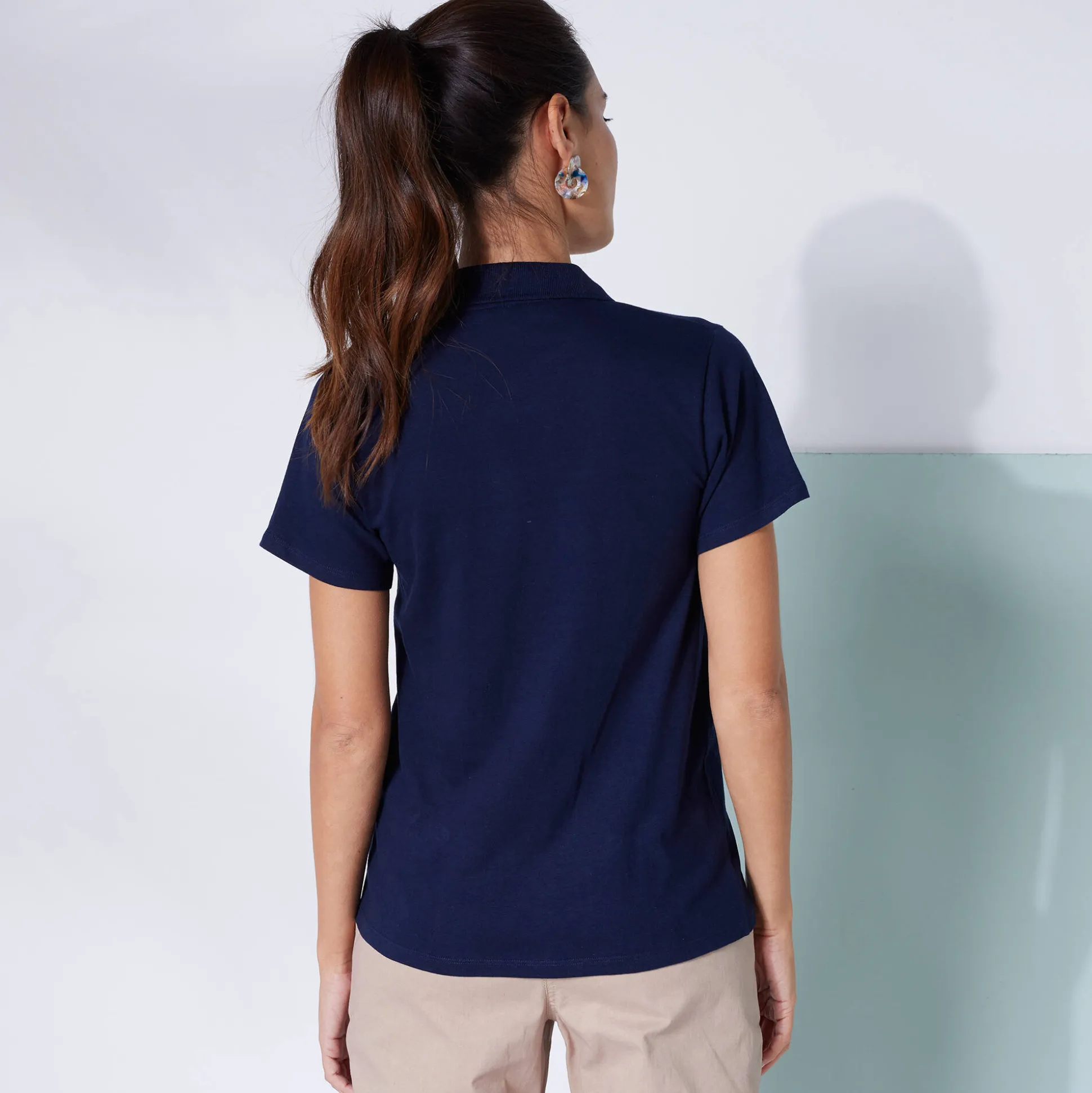 Polo met korte mouwen in jerseytricot