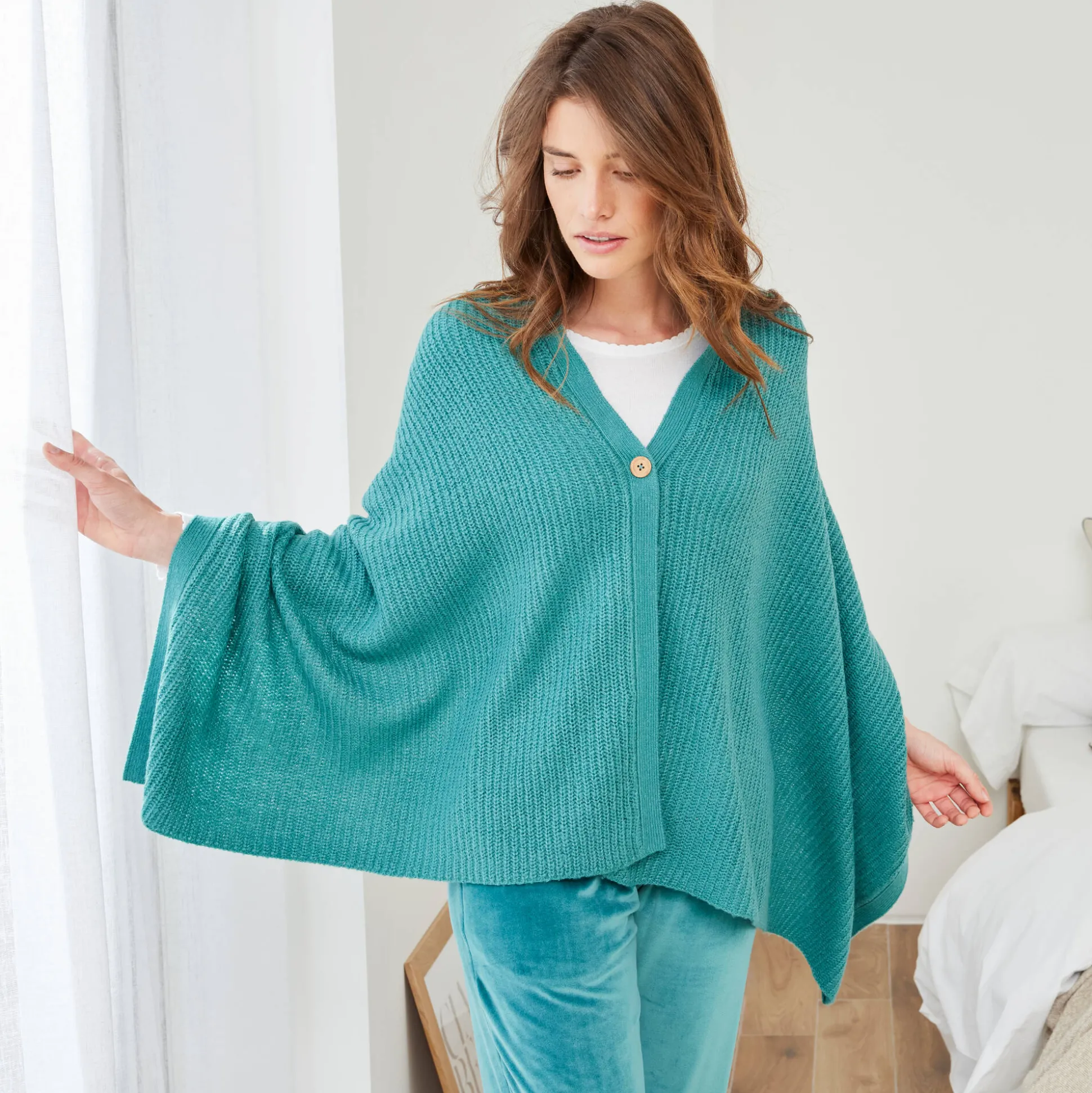 Poncho in tricot