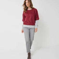 Poncho trui met mouwen op ellebooglengte